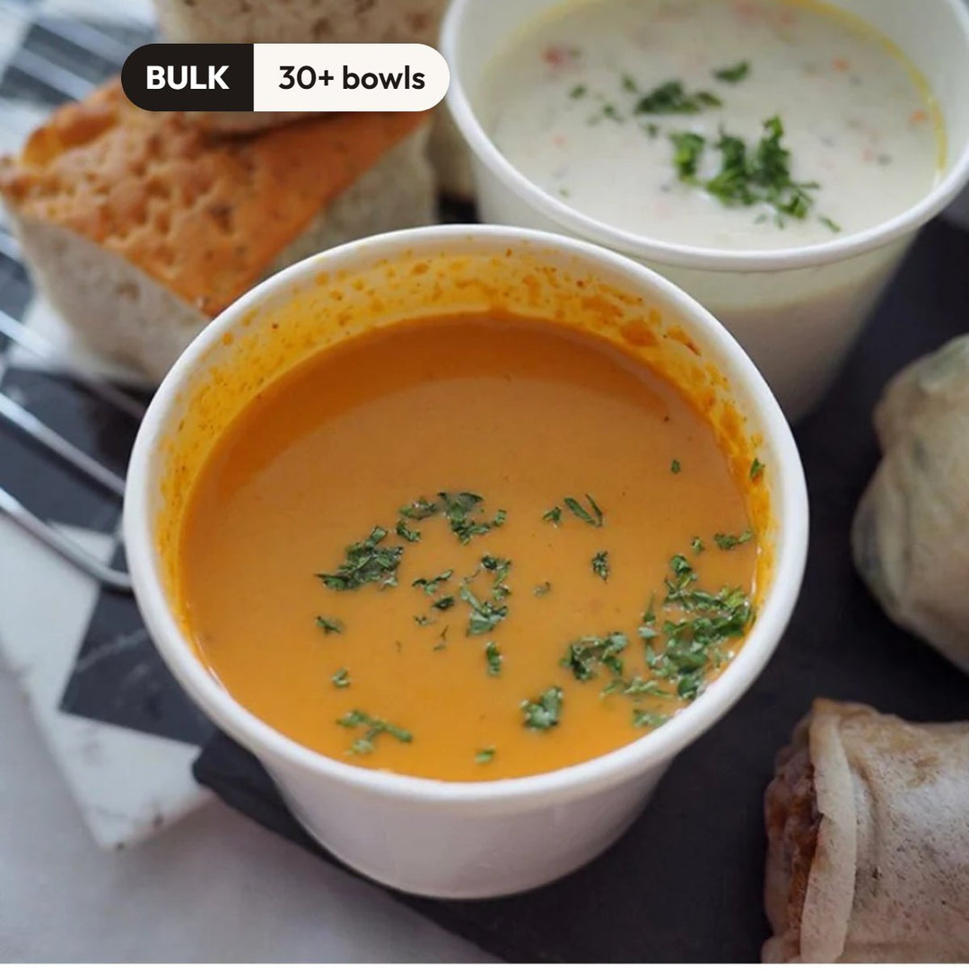 Bulk order of Souperstar soup bowls for an office or event
