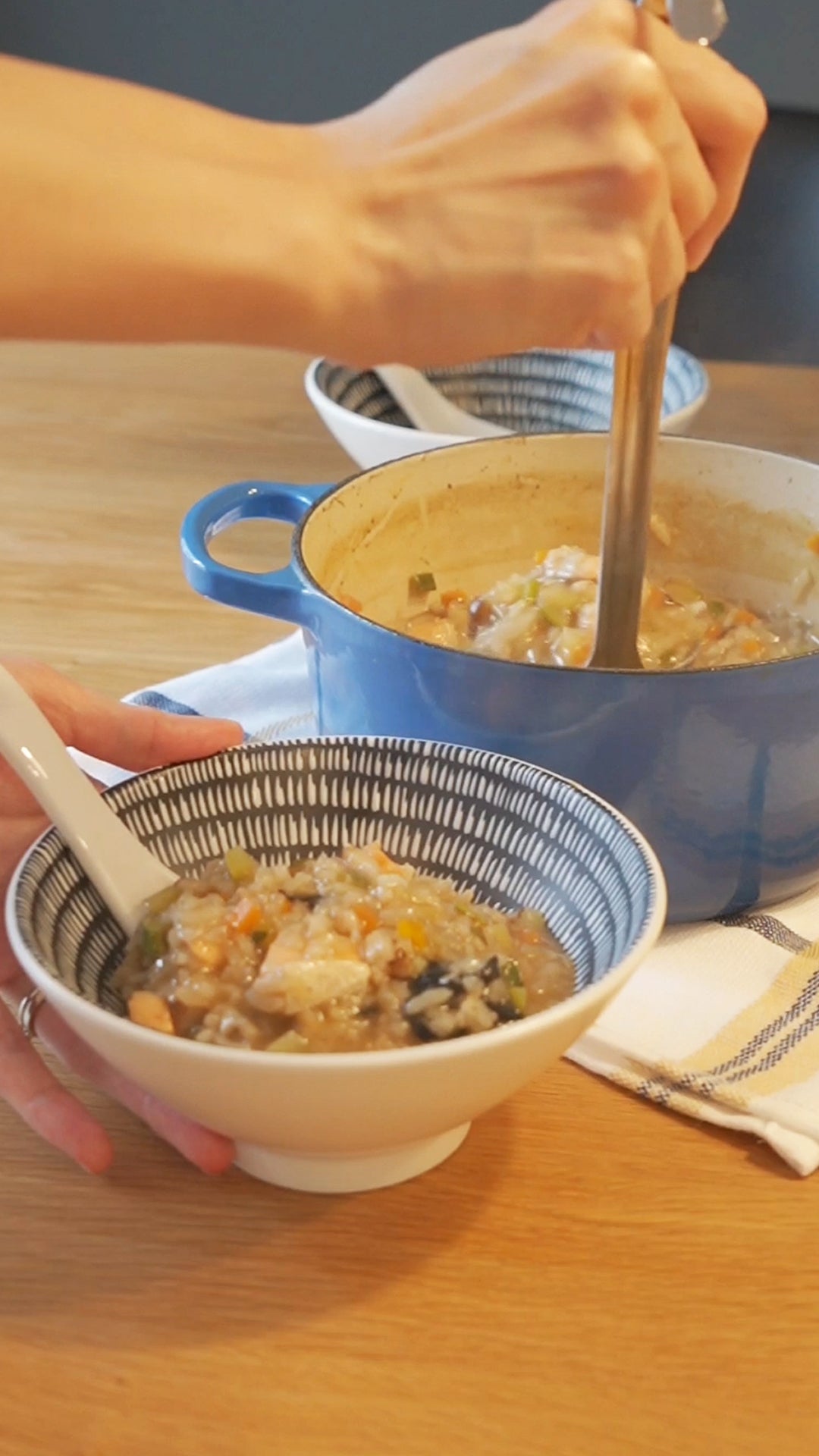 Korean-Style Vegetable & Salmon Porridge (Juk)