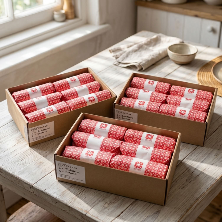 Four boxes of Souperstar popiah rolls for a bulk order