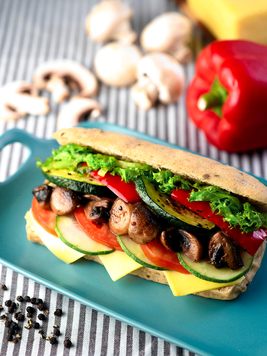 Souperstar Vegetarian Chargrilled Sandwich with grilled vegetables
